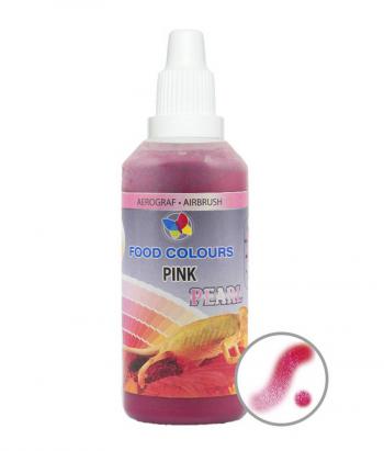 Barwnik w p�ynie do aerografu per�owy r�owy (60 ml) - Food Colours 