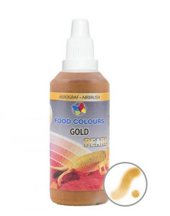 Barwnik w pynie do aerografu perowy zoty (60 ml) - Food Colours 