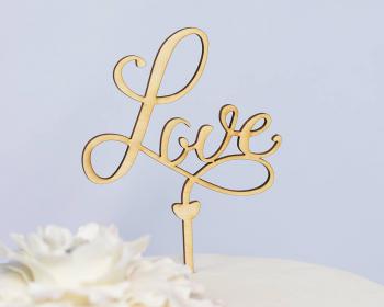 Topper ze sklejki Love - Mill Art