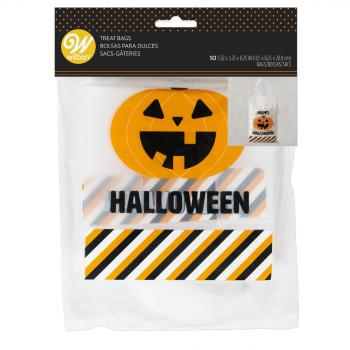 Torebki foliowe z uchwytem Happy Halloween (10 sztuk) - 1912-0-0250 - Wilton