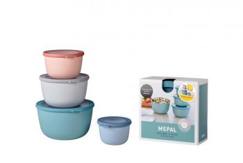 Miski z pokrywkami  wysokie zestaw (4 sztuki), multikolor - Cirqula - Mepal 