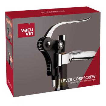 Korkoci�g d�wigniowy poziomy, czarny - Vacu Vin