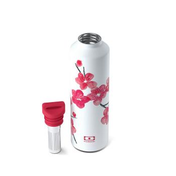 Butelka termiczna stalowa z zaparzaczem (pojemno: 500 ml) Graphic Blossom - Steel - Monbento