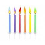�wieczki z kolorowymi p�omieniami (6 szt.) - Godan
