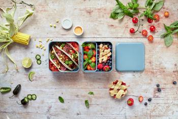 Lunchbox Bento Blue Denim - Square - Monbento