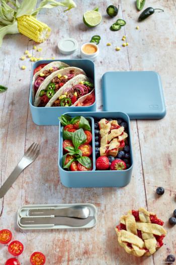 Lunchbox Bento Blue Denim - Square - Monbento