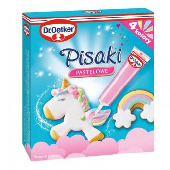 Pisaki cukrowe w czterech pastelowych kolorach - Dr. Oetker