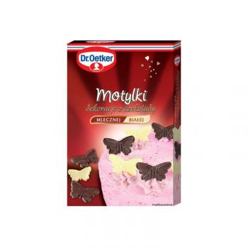 Motylki z czekolady mlecznej i biaej (28 g) - Dr. Oetker