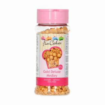 Posypka cukrowa zota Delux mix (65 g) - FunCakes