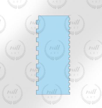 Packa do dekoracji bok�w tort�w, z�bki dwustronne (18 cm) - Mill Art