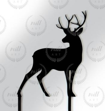 Topper z plexi jele�, czarny - Mill Art