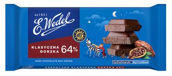 Czekolada gorzka klasyczna 64% (90 g) - Wedel