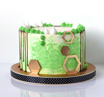 Sze�ciok�ty z plexi, z�ote (12 element�w) - Mill Art