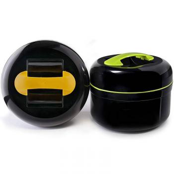 Pojemnik termiczny lunch box, czarno zielony (2,2 l) - Ibili

