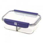 Pojemnik szklany dwukomorowy Smart granatowy (1450 ml) - Mastrad