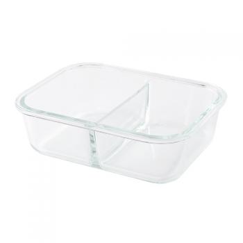 Pojemnik szklany dwukomorowy Smart czerwony (1000 ml) - Mastrad