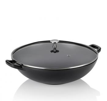 Wok ze szklan pokryw ( rednica 36 cm) - Calido - Kela