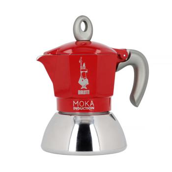 Kawiarka New Moka Induction (na 2 filianki), czerwona - Bialetti