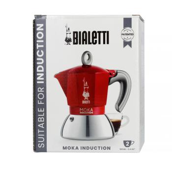 Kawiarka New Moka Induction (na 2 filianki), czerwona - Bialetti