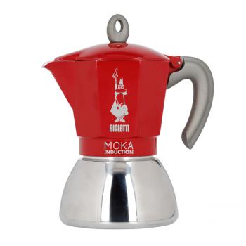 Kawiarka New Moka Induction (na 6 filianek), czerwona - Bialetti