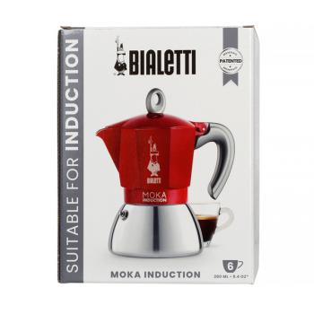 Kawiarka New Moka Induction (na 6 filianek), czerwona - Bialetti