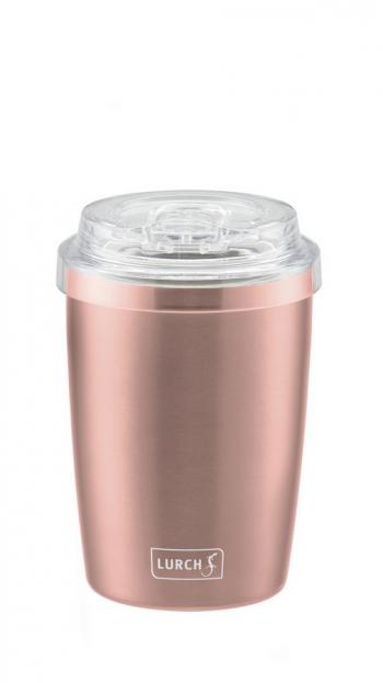 Kubek termiczny do kawy stalowy (pojemno��: 300 ml), r�owe z�ote - Lurch