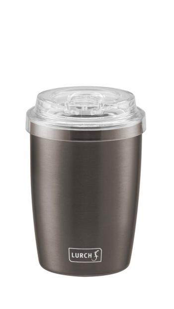 Kubek termiczny do kawy stalowy (pojemno��: 300 ml), antracytowy - Lurch