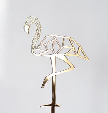 Topper z plexi flaming, z�oty - Mill Art