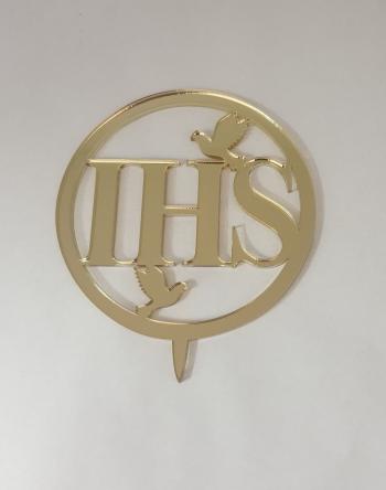 Mini topper IHS z go�abkami, z�oty - Mill Art