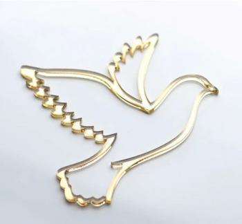 Ozdoba na tort go��b a�urowy z pleksy, z�oty - Mill Art