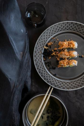 Talerz obiadowy, szary (�rednica 27,5 cm) - Caffee - Sagaform