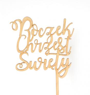 Topper ze sklejki Roczek Chrzest �wi�ty (12 cm) - Mill Art