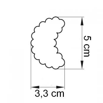 Foremka do wykrawania ciastek, ksiyc zbkowany - Smolik