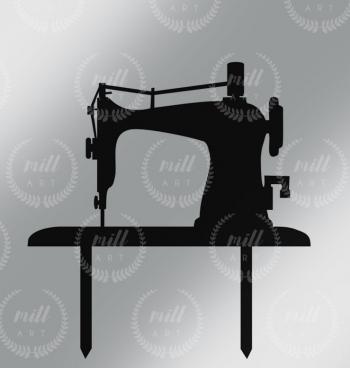 Topper z plexi maszyna do szycia, czarny - Mill Art