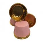 Papilotki ryflowane z ko�nierzem (50 szt.) z�oto - r�owe  - Spri...