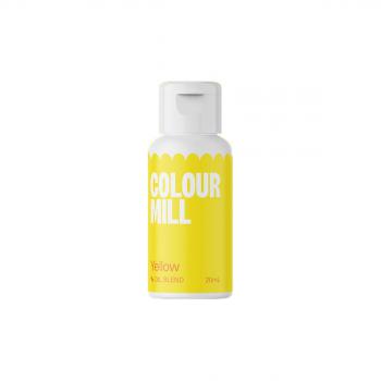 Barwnik do czekolady i mas t�ustych olejowy 20 ml ��ty - Yellow - Colour Mill