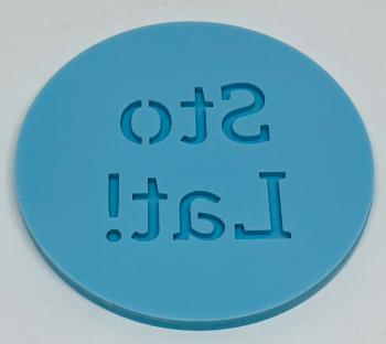 Stempel dekoracyjny z napisem 