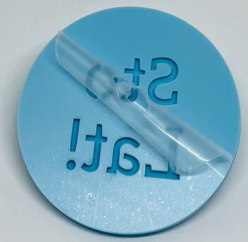 Stempel dekoracyjny z napisem 