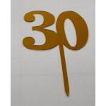 Topper cyfra 30, z�oty - Topper ART