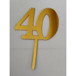 Topper cyfra 40, z�oty - Topper ART