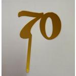 Topper cyfra 70, z�oty - Topper ART
