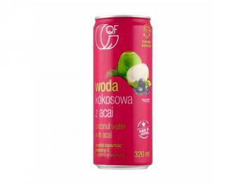 Woda kokosowa z acai i kolagenem (320 ml) - QF