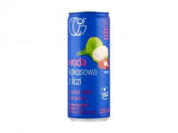 Woda kokosowa z liczi i witamin D (320 ml) - QF