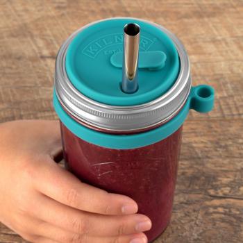 Soik (poj. 0,5 l) z akcesoriami do smoothies - Kilner