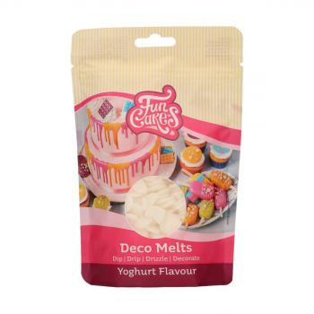 Pastylki czekoladowe biae Deco Melts o smaku jogurtowym (250 g) - FunCakes