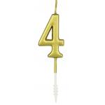 �wieczka na tort „4” z�ota (4,5cm)  - CL