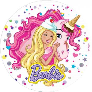 Opatek jadalny na tort Barbie (20 cm) -  CK