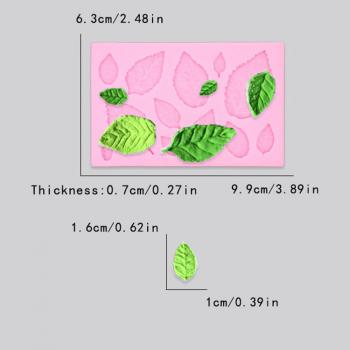 Foremka do wyciskania z masy cukrowej listki mix - Sprinkle IT!