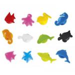 Znaczniki silikonowe do kieliszk�w, morskie zwierz�ta (12 sztuk) ...