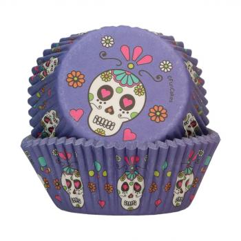 Papilotki do muffin�w Sugar Skull (48 szt. w opakowaniu) - FunCakes